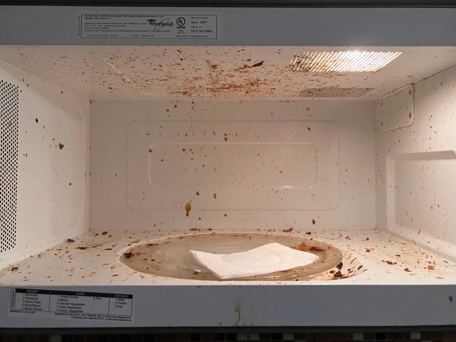 Microwave before cleaning